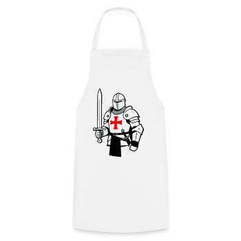 knight - Cooking Apron - white - Front - AI Model Male 185 dark (185cm)