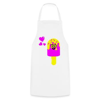 Eis Eiscreme - Cooking Apron - white - Front - AI Model Male 185 dark (185cm)