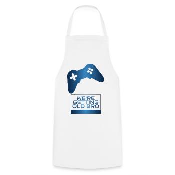 We're getting older, Brother Manette - Cooking Apron - white - Front - AI Model Male 185 dark (185cm)