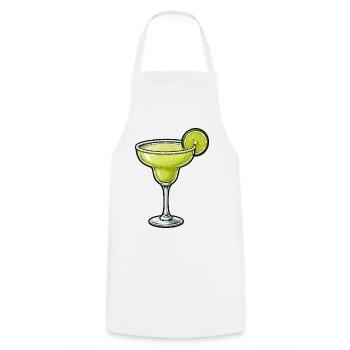 Lime Margarita Glass Design - Cooking Apron - white - Front - AI Model Male 185 dark (185cm)