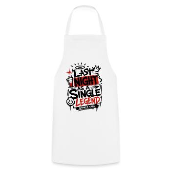 Enterrement de vie de garçon de la Légende de la Nuit - Tablier de cuisine - blanc - Devant - AI Model Male 185 dark (185cm)