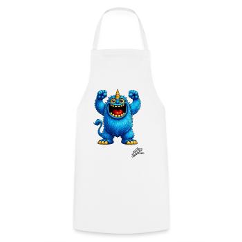 Le Gardien des Cœurs Bleus - Tablier de cuisine - blanc - Devant - AI Model Male 185 dark (185cm)