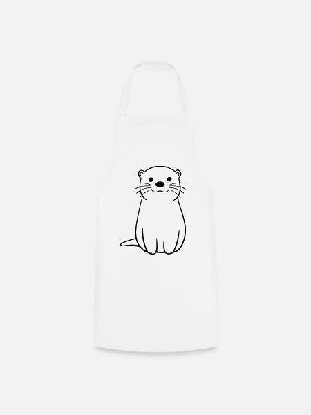 Otter - Kochschürze - Weiß