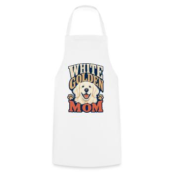 White Golden Retriever Mom Dog Lover - Kochschürze - Weiß - Vorne - AI Model Male 185 dark (185cm)