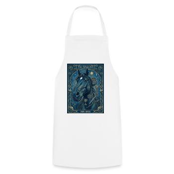 Horse, the magician - Cooking Apron - white - Front - AI Model Male 185 dark (185cm)