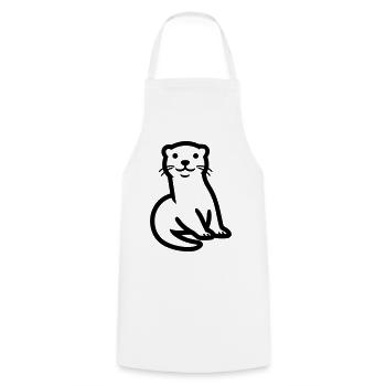 loutre - Tablier de cuisine - blanc - Devant - AI Model Male 185 dark (185cm)