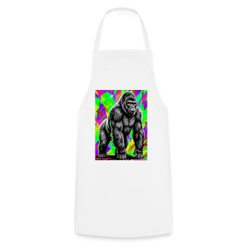 gorilla - Cooking Apron - white - Front - AI Model Male 185 dark (185cm)