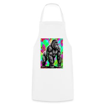 gorilla - Cooking Apron - white - Front - AI Model Male 185 dark (185cm)