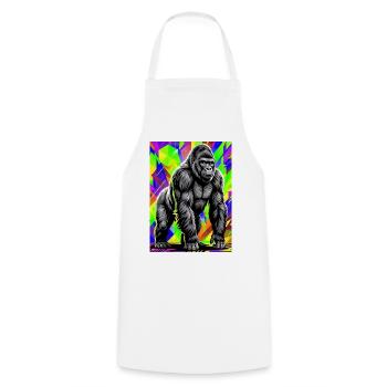 gorilla - Cooking Apron - white - Front - AI Model Male 185 dark (185cm)