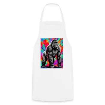 gorilla - Cooking Apron - white - Front - AI Model Male 185 dark (185cm)