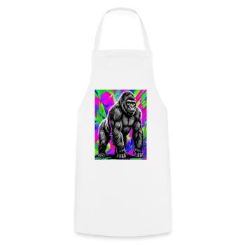 gorilla - Cooking Apron - white - Front - AI Model Male 185 dark (185cm)