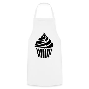 Cupcake Muffin Bakery Baking Gift - Cooking Apron - white - Front - AI Model Male 185 dark (185cm)