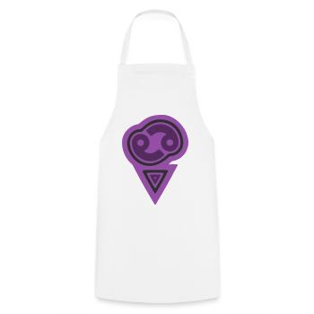 Cancer tribal du zodiaque et eau - Tablier de cuisine - blanc - Devant - AI Model Male 185 dark (185cm)