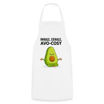 Avocado - Avo-Cosy - Kochschürze - Weiß - Vorne - AI Model Male 185 dark (185cm)