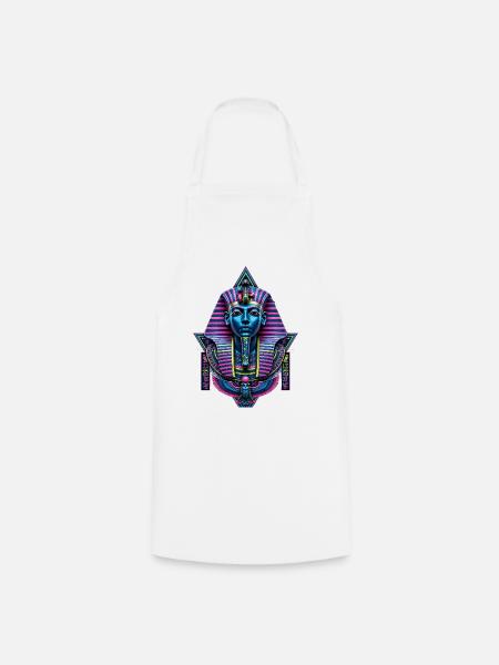 Pharao Neon – Ägypten Pop Art - Kochschürze - Weiß