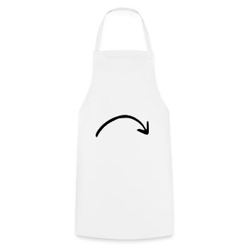 Pfeil Zeichnung Skizze schwarz - Kochschürze - Weiß - Vorne - AI Model Male 185 dark (185cm)