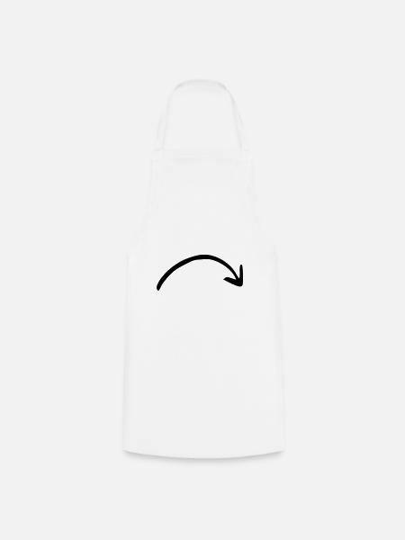 Flèche dessin croquis noir - Tablier de cuisine - blanc