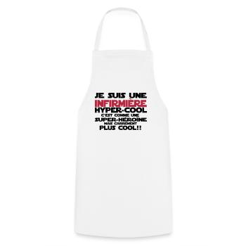 une infirmière hyper-cool - Tablier de cuisine - blanc - Devant - AI Model Male 185 dark (185cm)