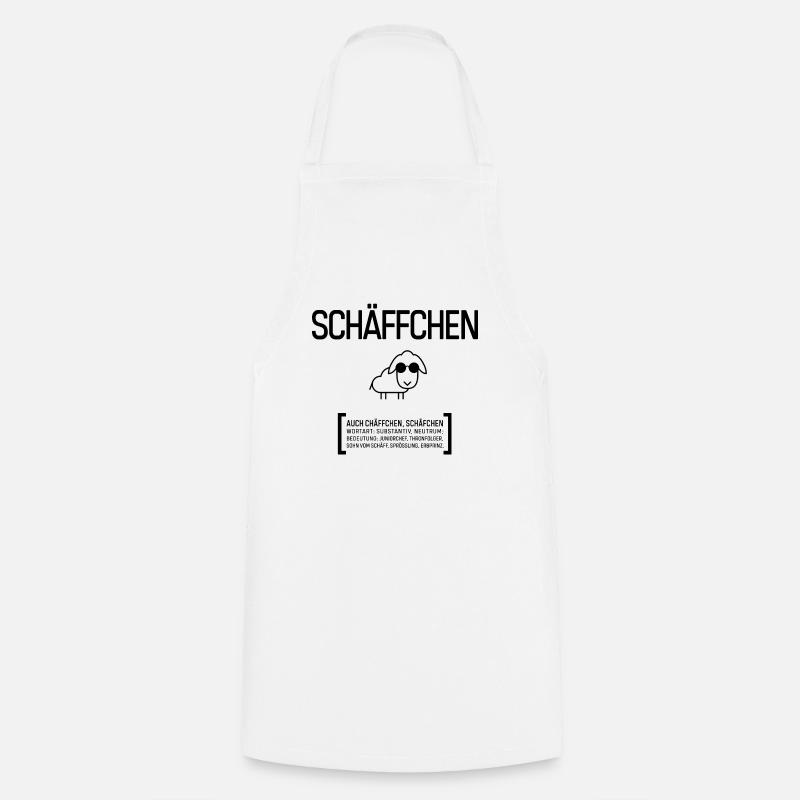SCHÄFFCHEN SCHÄFF CHEF BOSS Geschenkidee - Kochschürze - Weiß
