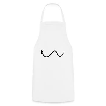 Arrow drawing sketch black - Cooking Apron - white - Front - AI Model Male 185 dark (185cm)