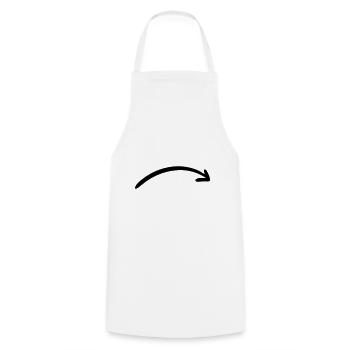 Arrow drawing sketch black - Cooking Apron - white - Front - AI Model Male 185 dark (185cm)