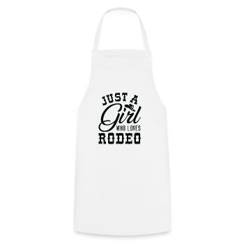 Just A Girl Who Loves Rodeo - Cooking Apron - white - Front - AI Model Male 185 dark (185cm)