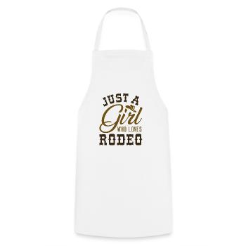 Just A Girl Who Loves Rodeo - Cooking Apron - white - Front - AI Model Male 185 dark (185cm)
