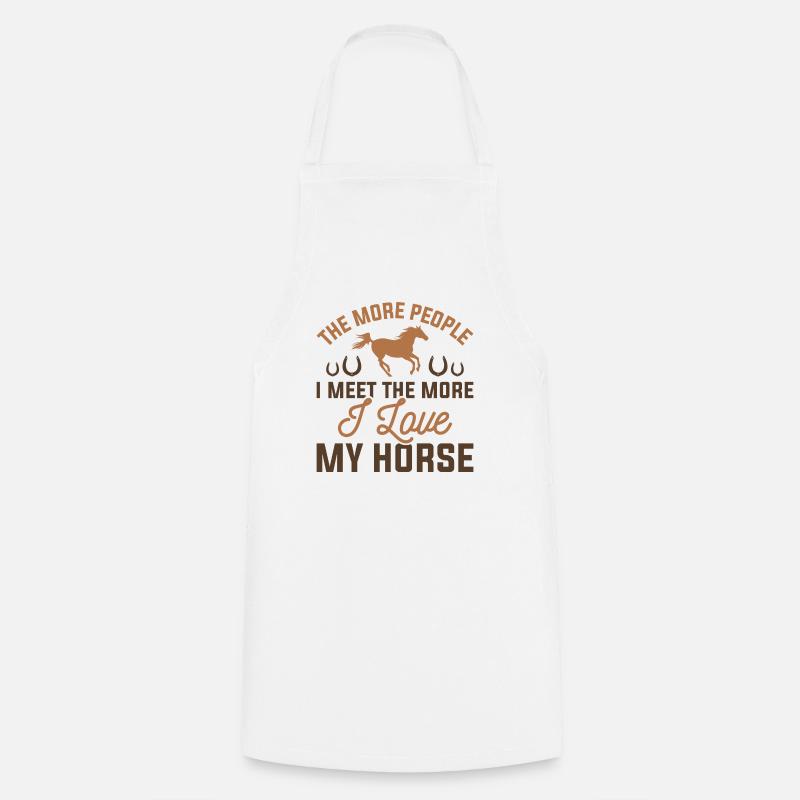J’aime mon cheval - Tablier de cuisine - blanc