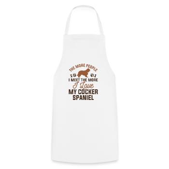 I Love My Cocker Spaniel - Cooking Apron - white - Front - AI Model Male 185 dark (185cm)