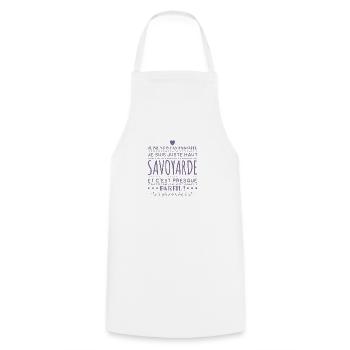 Je suis Haut Savoyarde - Tablier de cuisine - blanc - Devant - AI Model Male 185 dark (185cm)