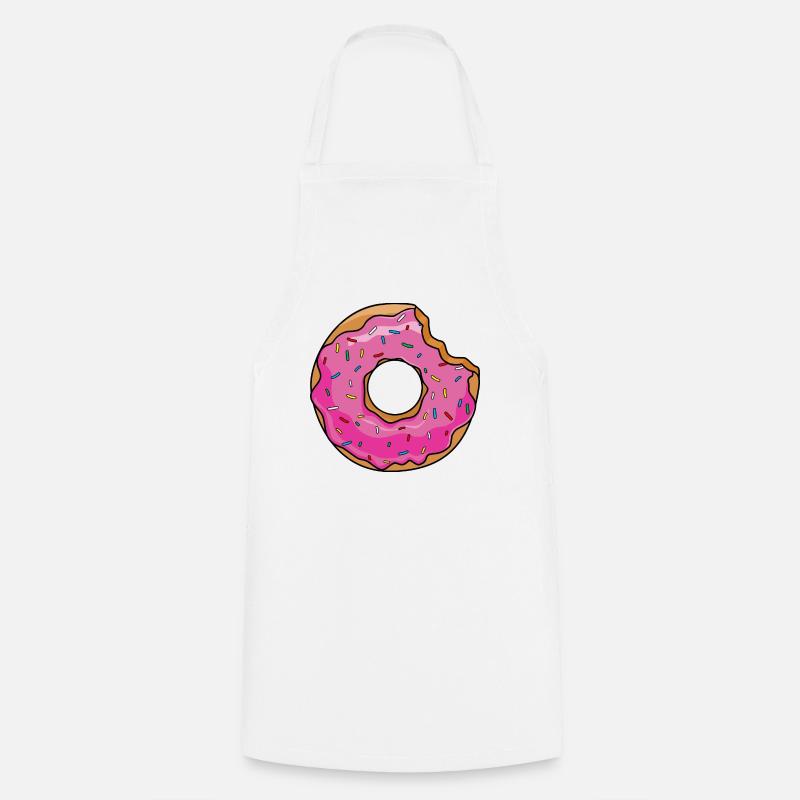 Donut mit Biss - Kochschürze - Weiß