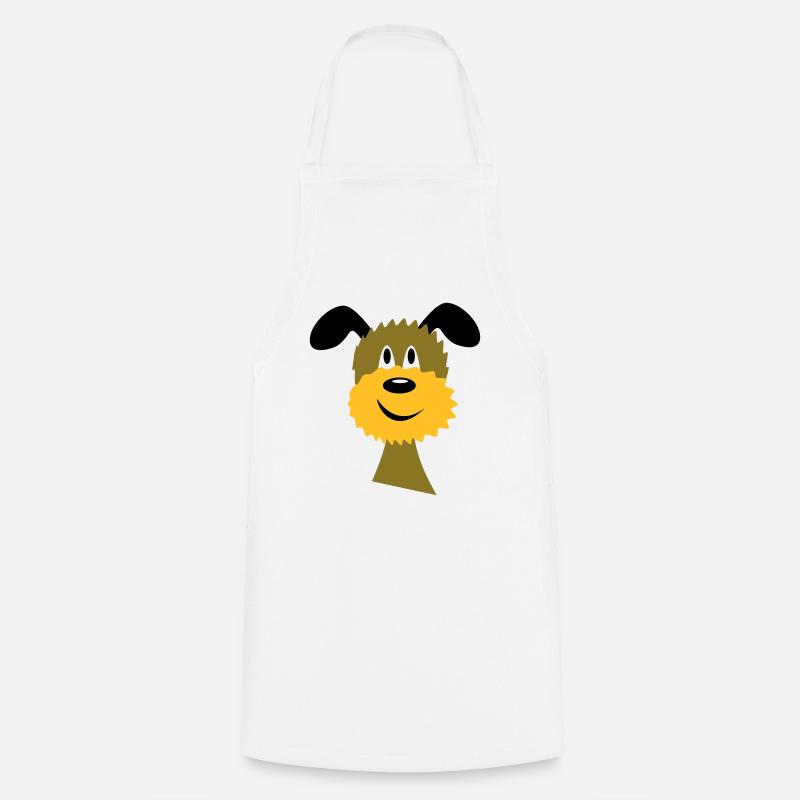 hund - Kochschürze - Weiß