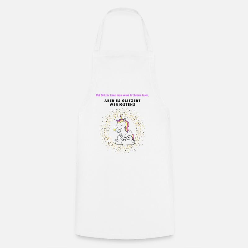 Paillettes - Tablier de cuisine - blanc