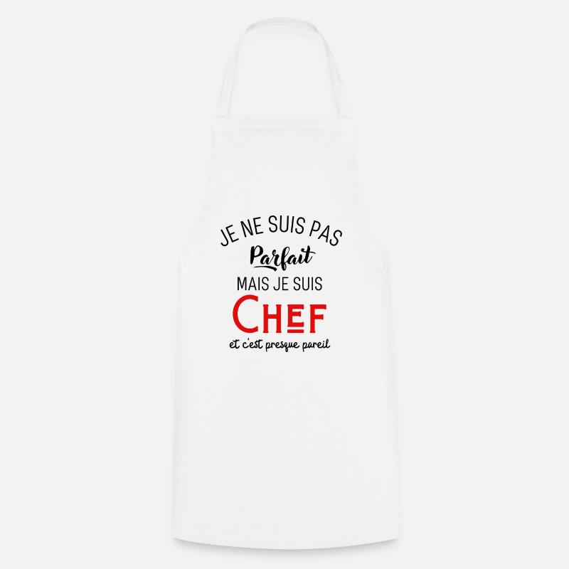 Pas parfait mais chef - Tablier de cuisine - blanc