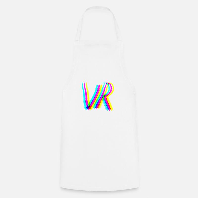 vr 3d effect virtual reality gaming gambling - Cooking Apron - white