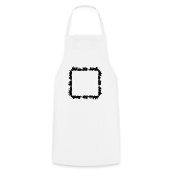 square square frame grass - Cooking Apron - white - Front - AI Model Male 185 dark (185cm)