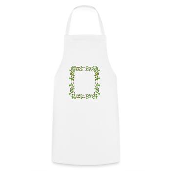 Leaves Square Shape Square Frame - Cooking Apron - white - Front - AI Model Male 185 dark (185cm)