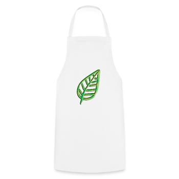Leaf Green Symbol Nature - Cooking Apron - white - Front - AI Model Male 185 dark (185cm)