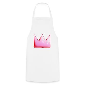 Couronne rose Forme du symbole de dessin animé - Tablier de cuisine - blanc - Devant - AI Model Male 185 dark (185cm)