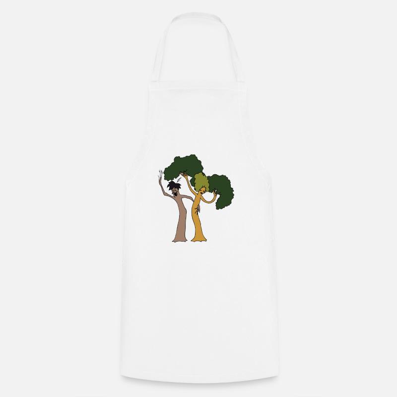 Funny Trees - Cooking Apron - white