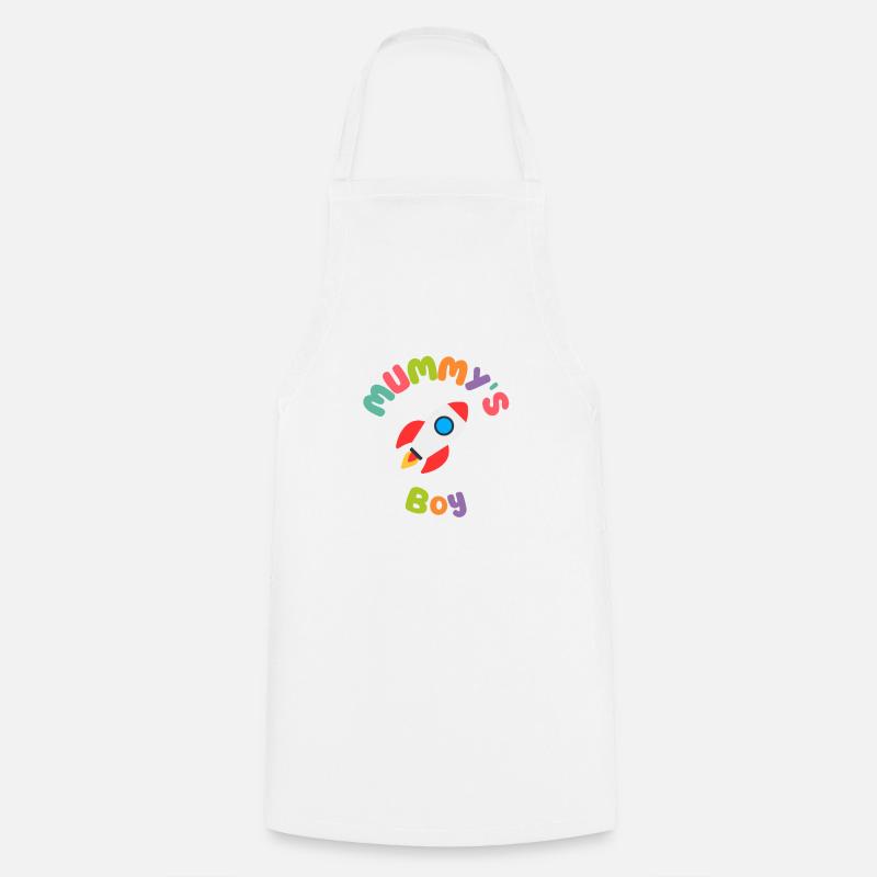 Mummys Boy Rocket - Cooking Apron - white