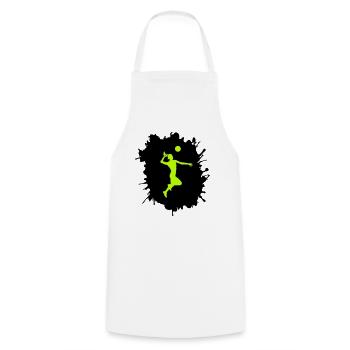 handball klecks - Kochschürze - Weiß - Vorne - AI Model Male 185 dark (185cm)