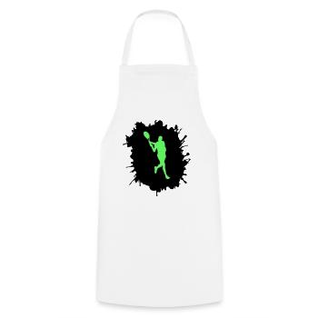 Tennis Blobs - Cooking Apron - white - Front - AI Model Male 185 dark (185cm)