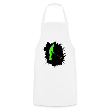 Golf Blobs - Cooking Apron - white - Front - AI Model Male 185 dark (185cm)