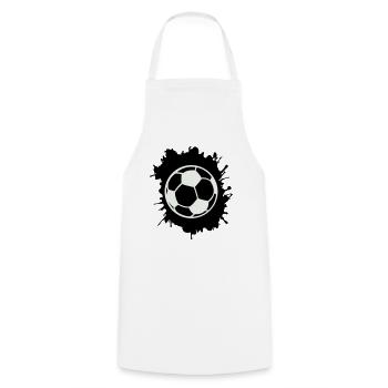fußball klecks - Kochschürze - Weiß - Vorne - AI Model Male 185 dark (185cm)