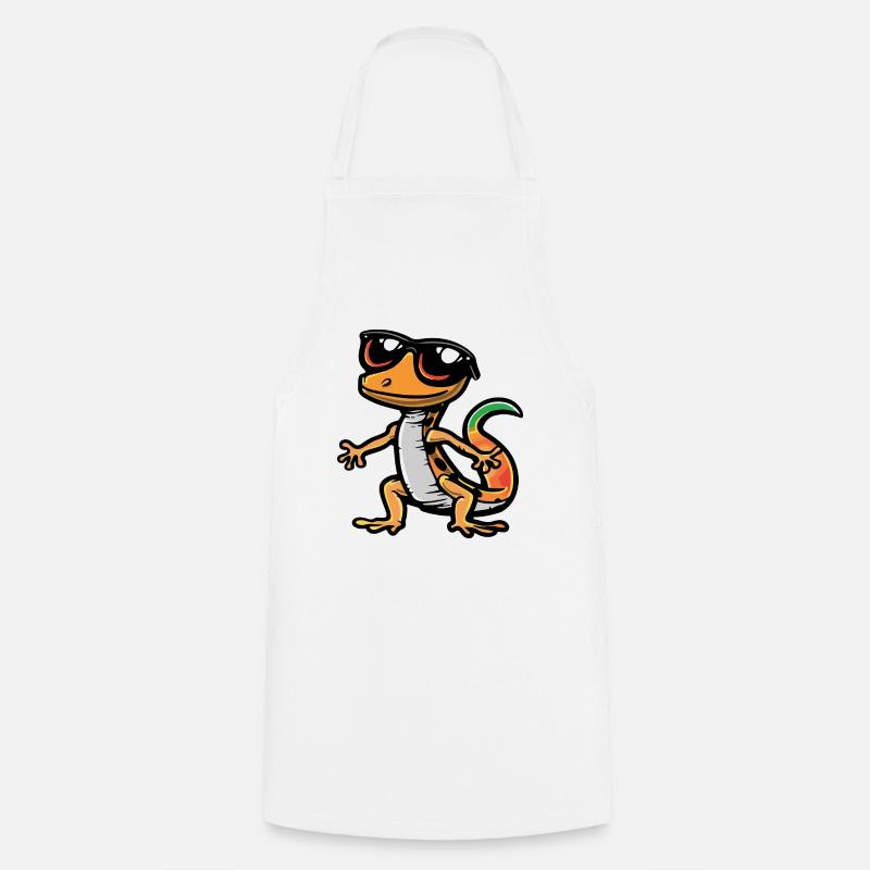 Lizard Comic Cool - Cooking Apron - white