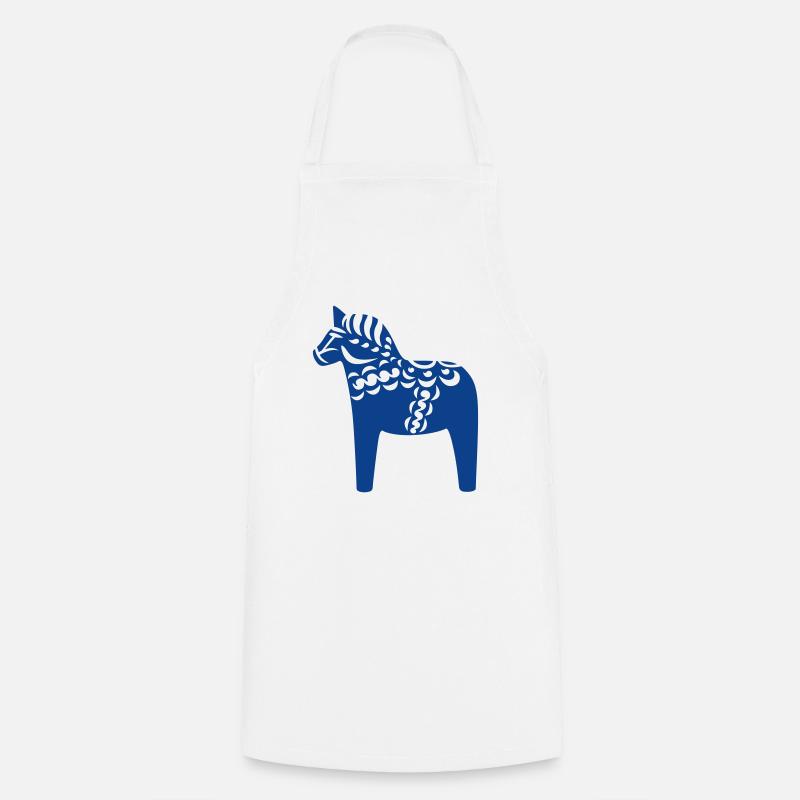 Cheval de Dala - Tablier de cuisine - blanc