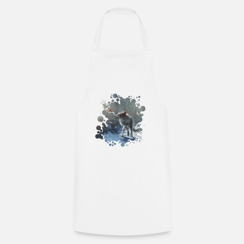winter wolf - Cooking Apron - white