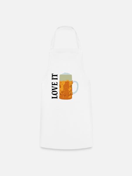 Beer - Love it - Kochschürze - Weiß