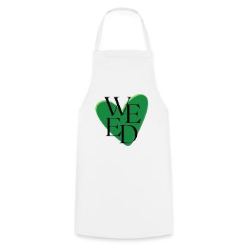 Weed Love, Love Weed - Kochschürze - Weiß - Vorne - AI Model Male 185 dark (185cm)